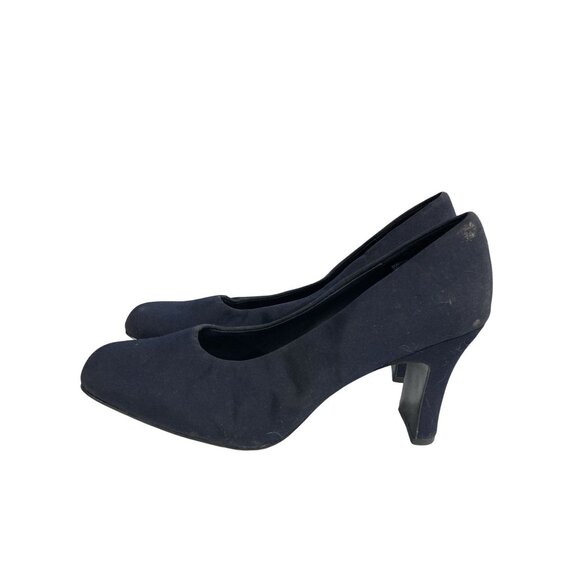 Mootsies Tootsies belize  Womens size 10M Blue Fabric Slip-On Square Toe  shoe - Picture 2 of 7